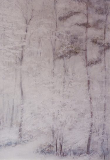 清水敏守　作品　雪の雑木林